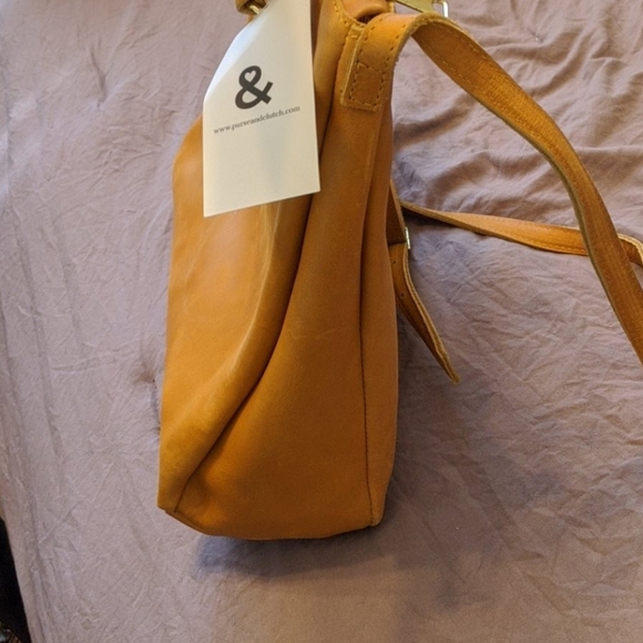 Purse and Clutch handmade leather bag - Picture 6 of 7